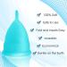 Blossom Menstrual Cup | Say No to Tampons | Reusable Silicone Period Cup (Small Blue) - Buy Online on GoSupps.com