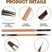 2pcs Professional Nail Clean Up Brushes for French Manicure | Round Angled Tip Head Pen Painting Tools for Gel Polish Mistake Cleaning & Art Design - Premium Synthetic Bristles (Tea Brown) - Buy Online on GoSupps.com