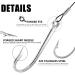 Saltwater Fishing Hook Rigs | Long Shank Steel Leaders with O'Shaughnessy Forged Hooks | 1/0-9-30lb | 8pcs - Buy Online on GoSupps.com