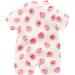 PAUBOLI Newborn Cotton Yarn Kimono Robe | Infant Japanese Pajamas 3-6 Months | Strawberry Print - Buy Online on GoSupps.com