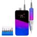 Nail Drill for Acrylic Nails 35000 RPM Electric Nail Drill Machine Low Heat Low Noise Low Vibration with LCD Touch Screen for Shaping Buffing Removing Acrylic Ice Flower Gradient Blue