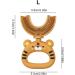 U-Shaped Children's Toothbrush | Cartoon Tiger Design Soft Silicone Brush Head for Full Mouth Cleaning - Ideal for Training & Gentle Care - Buy Online on GoSupps.com