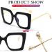 AIEYEZO Oversized Blue Light Glasses for Women - Anti Fatigue Computer Eyeglasses in Black - Buy Online on GoSupps.com