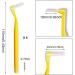 SKHAOVS 40pcs L-Shaped Interdental Brushes 0.7mm - Long Handle, Portable Oral Tooth Clean, Plaque Removal - Yellow - Buy Online on GoSupps.com