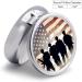 Round Armed Forces American Print Pill Box - 3 Compartment Metal Organizer | Decorative & Portable Medicine Case - Buy Online on GoSupps.com