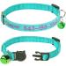 Personalized Cat Neck Bands with Bell | Custom Safety Buckle & Embroidered ID - Teal Blue - Buy Online on GoSupps.com