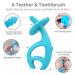 Mombella Elephant Baby Teether for Babies 3-12 Months with Clip | Silicone Teething Toy for 3-6 Month Old | Chew Toy for 6-9 Month Olds | Soothes Sore Gums | Newborn Baby Gift - Blue - Buy Online on GoSupps.com