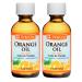 De La Cruz Pure Orange Oil - 100% Pure Orange Essential Oil for Diffuser - Cold Pressed Orange Essential Oil - 2 Fl OZ (2 Bottles) Orange 2 Fl Oz (Pack of 1)
