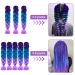 Shop Aomig Ombre Braids Extensions - 2PC Synthetic Hair for Box Braids | 24 Strands - Purple Light Violet Seaside Blue - Buy Online on GoSupps.com