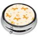 Corgi Pattern Round Pill Box 3 Compartment Portable Travel Medicine Organizer for Vitamins & Tablets | Cute Mini Decorative Purse Storage - Buy Online on GoSupps.com