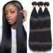 10A Straight Hair Bundles 22 24 26Inch Brazilian Human Hair Bundles 100% Unprocessed Virgin Hair Straight Weave Hair Bundles Natural Color Human Hair 3 Bundles 22 24 26 Straight 3 Bundles