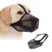Muzzle for dogs breathable mesh muzzle for large dogs muzzle medium dogs adjustable dog naulks for small medium -sized and large ones biting chewing (black l) black l