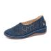 Kinrui Women Loafers Shoes Casual Outdoor Hollow Out Arch Support Flat Comfortable Closed Toe Slip On Shoes 5-5.5 Blue