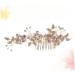 Ipetboom Crystal Headpiece Wedding Hair Comb Flower Leaf Hair Comb Flower Hair Accessories Flower Hair Comb for Women Bridal Hair Comb Tiara Bride European and American Mosaic - Buy Online on GoSupps.com