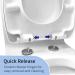 Elongated Toilet Seat Soft Close Quick Release Design Urea Formaldehyde Heavy Duty Toilet Seats Non-Slip Seat V Shape White Little Surprise - Buy Online on GoSupps.com