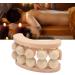 Saluaqui Wooden Massage Roller with 10 Pearls - Handheld Massager for Back Neck Foot & Deep Tissue Muscle Relief - Buy Online on GoSupps.com