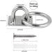 Lyaor 2 Pieces 304 Stainless Steel Augtplate with M8 Eyelet Bracket - Durable 180kg Wall Hook for Hanging Hammocks Boxing Bags Yoga Ropes - International Shipping Available - Buy Online on GoSupps.com