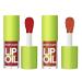 Beauty Glazed Big Brush Head Lip Oil  Ultra-Hydrating & Nourishing  Smooth Glossy Finish Lip Glow Oil  Shiny and Vegan Tinted Lip Gloss  Non-Sticky Formula (105 PASSION & 106 FUSE  2) 105 PASSION & 106 FUSE 2
