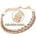 Silk-Co Women's 3-Strand Blonde Braided Hair Band - Vintage Elastic Headband for Weddings | Hair Tie & Extensions 1.5cm Wide - Buy Online on GoSupps.com