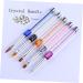 minkissy Dual Brush Pens Gel Nail Brush Flat Brush Pen Nail Brush Pen Purple Manicure Builder medium Purple - Buy Online on GoSupps.com