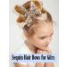 2 PCS Gold Sequins Large Bow Alligator Hair Clips - Women, Teens, Girls, Kids Barrettes Accessories 6 Inches - Buy Online on GoSupps.com
