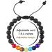 7 Chakra Lava Stone Bracelet for Men & Women Natural 8mm Sparkling Gemstone Jewelry Yoga Gift Pearl & Tiger Eye Beads - Buy Online on GoSupps.com