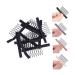 24 pcs/lot Wig Combs for Making Wig Caps 7-teeth Wig Clips Steel Teeth with Cloth Wig Combs for Hairpiece Caps Wig Accessories Tools Wig Clips for Wig (Black) 24 pieces Black