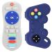 Gigi Kids - Bite ring for babies - set with 2 bite rings TV remote control bite ring and gamepad biterin - children toys from 3 months made from silicone - Easter gifts children - gray blue blue