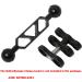 Amarine Made 2 Pack 5 Inch Double 1 Ball Aluminum Arm for Underwater Housing - Strobe/Video Light Connection - Buy Online on GoSupps.com