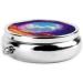 Purple Door in The Valley Portable Metal Pill Box - Round Mini 3-Compartment Design for Travel - Hinged Fastening - Ideal for Small Pills - Black - Buy Online on GoSupps.com