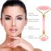 Gua Sha Rose Quartz Stone & Jade Roller Set - Anti-Aging Face Massager for Rejuvenation & Skin Care - Gift Box Included - Buy Online on GoSupps.com