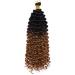 14 Inch Crochet Braids Water Wave Hairpieces Synthetic Wavy 100g Ombre Braiding Hair Weave Crochet Hair Extensions For Women - Black to Red Brown - Buy Online on GoSupps.com