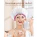 Mikimini XL White Shower Hood for Long Hair - Reusable Waterproof Soft & Flexible Bathing Hair Cover (1 Piece) with Pink Tip - Buy Online on GoSupps.com