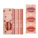 3 Pcs Nude Matte Liquid Lipstick Set  Matte Velvety Long-Lasting Moisture Smooth High Pigmented Non-Stick Cup Not Fade Waterproof Lip Gloss  Lip Stains Lip Makeup Gift Set for Women & Girls (A)