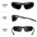 BIRCEN Polarized Sport Sunglasses for Men and Women - UV Protection Shades for Motorcycle, Golf, Baseball, Cycling, Fishing, Driving - F-grey Frame Black Lens - Buy Online on GoSupps.com
