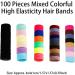 CLSSLVVBN 100 Pieces Hair Bands Stretchy High Elasticity School Ponytail Holder Elastics Bobbles Seamless Scrunchies for Girls Colorful 1 - Buy Online on GoSupps.com