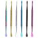 FYLFOTA Stainless Steel Wax Carving Tool, Sculpting Tool Spoon Carving Tool for Wax Scraping, Set of 6, Multicolor