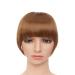 Bangs Hair Clip Fake Bangs Synthetic Blunt Bang Clip in Hair Extension Women Blunts Fringe Hair Black Brown Bangs 2 Clips Bangs Clip in Hair(Color:Light brown) 8inch Light brown