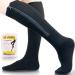 Ailaka 15-20 mmHg Zipper Compression Socks for Women Men Closed Toe Support Graduated Medical Varicose Veins Hosiery Perfect for Athletics Running Flight Travel Support Edema Pregnancy 4X-Large (1 Pair) Black