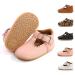 Sonsage Infant Baby Boys Girls Oxford Shoes Pu Leather Lace-Up Anti-Slip Trainer Soft Rubber Sole Toddler First Walking Sneakers 0-6 Months B Pink