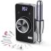 Karite Professional Nail Drill Machine for Acrylic Nails, 35000 RPM Electric Nail File with 13 Bits, 30 Sanding Bands  USB Rechargeable, Portable Electronic Nail Filer for Home Salon Manicure Tools Black - Touch Screen