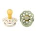 BIBS Pacifiers - Boheme Collection | BPA-Free Baby Pacifier | Made in Denmark | Set of 2 Ivory/Sage Color Premium Soothers | Size 0-6 Months 0-6 Month Ivory / Sage