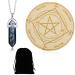 KSJEHW START PENTEL BRETT WENSCHELROTE FURSAGE MEATHYSIAN MESTAGE Board Wood Board with crystal Duvy rod Pendel Halen chain witchcraft wicca altar supply kit