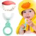 Kids Toothbrush Soft Food GraUK Silicone Toothbrush Head U Shaped Children's Toothbrush All RounUKd 360 Food GraUK Silicone Brush Head Baby Toothbrush (2-12 Years Old) Little Surprise Green 6-12 years old - Buy Online on GoSupps.com