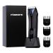 FAMILIFE Body Trimmer for Men Ball Trimmer Men Electric Groin & Pubic Hair Trimmer Replaceable Ceramic Blade Heads Waterproof Wet/Dry Use Standing Recharge Dock 90 Minutes Usage