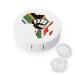 Black Power Africa Fist Map Cute Contact Lens Case Travel Portable Round Contact Storage Box Kit with Mirror for Daily Outdoor