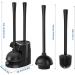 Silicone Toilet Brush and Heavy Duty Plunger Set with Holder - 2-in-1 Bathroom Cleaning Combo (Black) - Buy Online on GoSupps.com