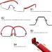 REAVEE Stylish Half Frame Reading Glasses for Women - Lightweight Red Rectangle Readers +3.0 with Case - Optimized for Comfort and Style - Buy Online on GoSupps.com