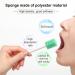 Argomax Oral Sponges Swabs - 100 Pcs Cyan Oral Care Foam Cleaning Mouth Swabs for Hygiene - Buy Online on GoSupps.com