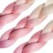 Shop Ldmy Ombre Braids Extensions Colorful Blonde Pink & Purple Jumbo Braids | 6Pcs/Pack Synthetic Kanekalon Hair for Braiding - Buy Online on GoSupps.com